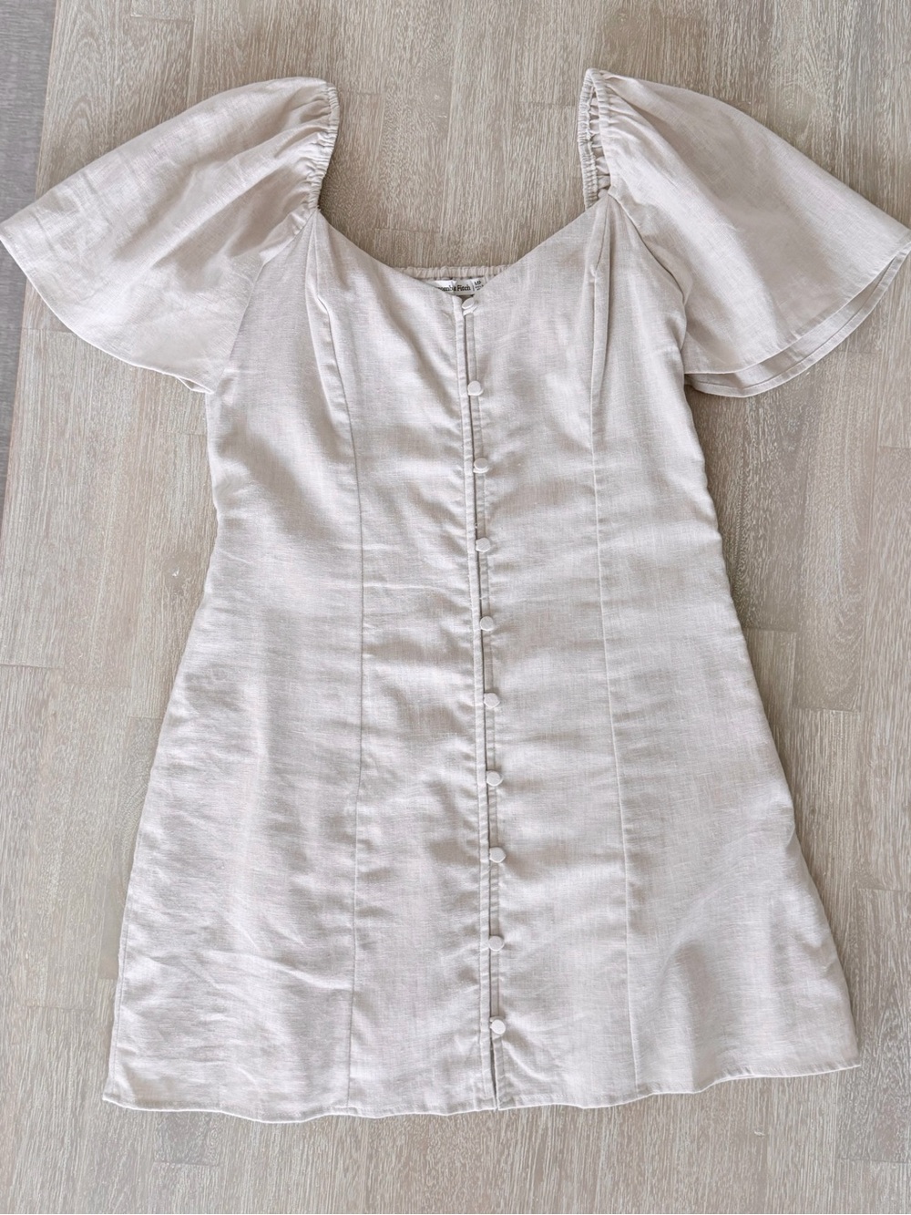 NWT Abercrombie & Fitch Linen Blend Dress | Petite Medium | Fully Lined - Picture 3 of 10